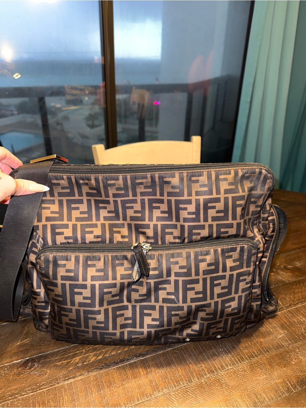 Fendi Brown FF Monogram Diaper Bag